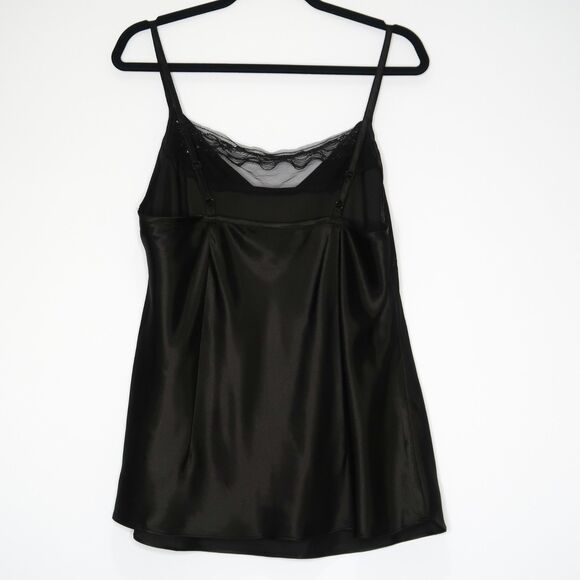 Lane Bryant Womens Tank Top Plus Size 14 Black Satin Embellished Goth Minimalist - Picture 2 of 7